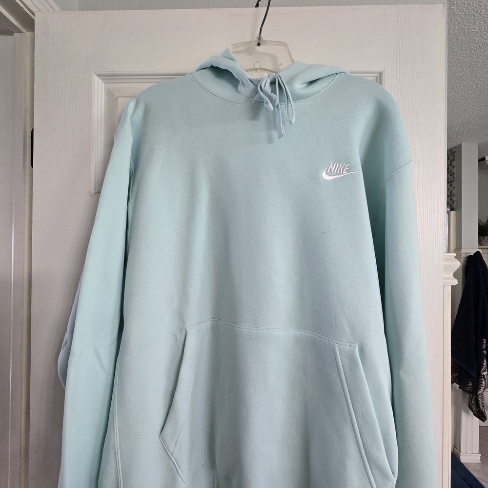 Nike Men's Pastel Blue Hoodie